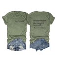 thumbnail image 5 of LUOGENLI T-shirts pour Femme pour Femmes Dames Mode Décontractée Couleur Unie Col Rond T-Shirt à Lettres Imprimées Manches Courtes Haut T-shirts pour Femmes T-Shirt Graphique Fête de la Saint-Patrick Vert G, 5 of 5