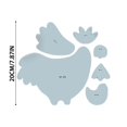 thumbnail image 3 of Transparent Acrylic Chicken Shape Sewing Quilt Template DIY Craft Fabric Cutting Pattern Tool Set, 3 of 5