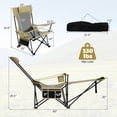 thumbnail image 3 of Goplus Camping Lounge Chair with Detachable Footrest & 4-Position Backrest Carrying Bag Green, 3 of 10