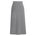 thumbnail image 1 of Innerwin Jupe Midi Tricotée Taille Haute pour Femmes, Gris Clair, TG, 1 of 2