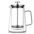 thumbnail image 1 of Cafetière à Piston 650ml - Bouilloire en Verre Borosilicate à Double Paroi, Cafetière Maison avec Filtre, 1 of 6