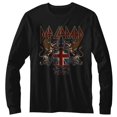 thumbnail image 1 of Def Leppard T-Shirt à Manches Longues pour Adulte des Années 1980 Heavy Hair Metal Band Defcrest Tee, 1 of 2