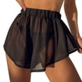 thumbnail image 1 of 2025 Wrap Mesh Women Beach Cover Up Button Down Bikini Wraps Ruffle Shorts Women Swim Cover Up Cover Up Ups Pants Cover Up Cover Drawstring Beach Side for Swimwear Bikinis, 1 of 8