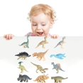 thumbnail image 3 of 12 Pcs Figurines d'Animaux Réalistes avec Lingette. Parfaites pour Figurines pour Collection Fournitures de Fête Petit Dinosaure, 3 of 9