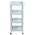 thumbnail image 2 of 3-Tier Bamboo Shelf, Adjustable Multifunctional Shelving Unit for Bathroom Towel Storage, Kitchen Organizer, Living Room Open Bookshelf, Entryway Shoe Rack, Freestanding, 2 of 7
