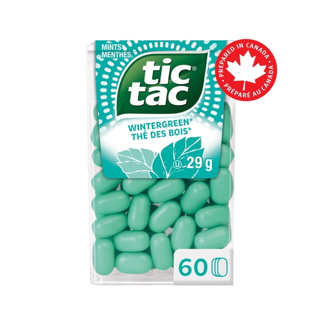 TIC TAC Mints, Wintergreen, Mint Candy 60 Pills, 29 g