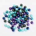 thumbnail image 2 of HLONK 1Bag Pastel Mix Pearlized Glass Pearl Beads Mixed Color 8mm Hole  1mm, 2 of 4