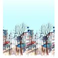 thumbnail image 1 of Soimoi polyester Crepe Fabric Street Lamp & House Panel Print Fabric by Yard 42 Inch Wide, 1 of 1