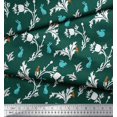 thumbnail image 2 of Soimoi Crepe Silk Fabric Leaves,Floral & Rabbit Animal Fabric Prints By Yard 42 Inch Wide, 2 of 3