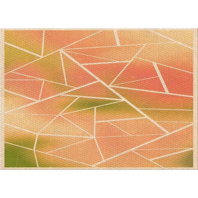 Ahgly Company Machine Washable Indoor Rectangle Transitional Yellow Orange Area Rugs, 8' x 12'