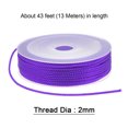thumbnail image 2 of Unique Bargains Twisted Nylon Twine Thread Beading Cord 2mm 13M/43 Feet Extra Strong Braided Nylon String, Purple, 2 of 6