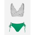 thumbnail image 4 of Women's Bikini Swimsuit Front Cross Lace Up Two Piece Bathing Suit, 4 of 6