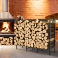 thumbnail image 3 of Support de Bois de Chauffage Extérieur Intérieur de 4 Pi pour Rangement de Bois de Foyer, Support Empilable Réglable pour Bûches, Support de Bûches Robuste Stac, 3 of 7