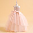 thumbnail image 4 of LUOGENLI Robe Enfants Robe Princesse Robe Fille Sans Manches Robe de Spectacle Longue Robe à Pommeau Jupe Maxi de Fête avec Poches et Fente 4-5 Ans, 4 of 4