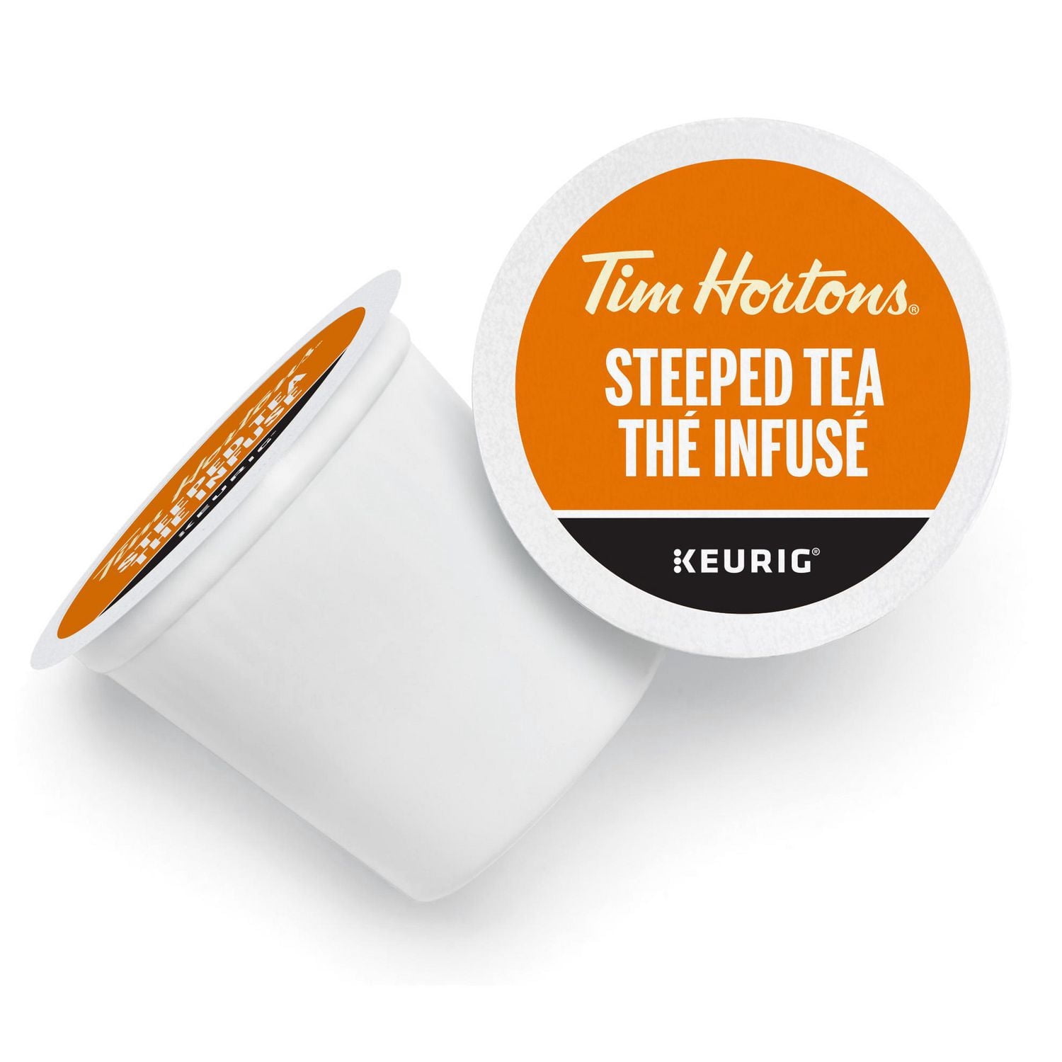 Capsules K-Cup de thé infusé orange pekoe Tim Hortons, capsules K-Cup à usage unique compatibles avec Keurig, thé noir frais, 12 capsules