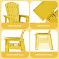 thumbnail image 4 of Gymax Ensemble de 2 Chaises Adirondack de Patio pour Enfants Fauteuil Chaise d'Extérieur Résistante aux Intempéries Jaune, 4 of 5