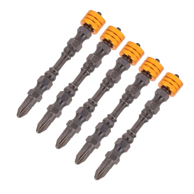 ANGGREK 5PCS D Style 65mm Magnétique Foret Ensemble Tournevis Bit Tête de Tournevis Électrique, Tête de Tournevis Électrique, Ensemble de Bits de Tournevis
