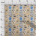thumbnail image 2 of oneOone Polyester Spandex Medium Blue Fabric Travel Sewing Material Print Fabric By The Yard 56 Inch Wide, 2 of 5