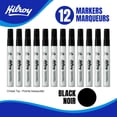 thumbnail image 2 of Hilroy Permanent Markers, Permanent Marker, Low Odour Ink, Chisel Point, Black, 12 Pack, 2 of 6