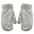 thumbnail image 1 of 1 Pair Women Mittens Double-layers Cute Stretchy Soft Thickened Cold Resistant Solid Color Autumn Winter Girls Gloves for Riding, 1 of 10
