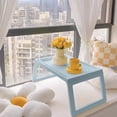thumbnail image 4 of Jubipavy Table Pliante en Plastique sur Lit Table d'Ordinateur Pliable Bureau de Rangement, 4 of 6