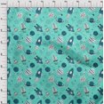 thumbnail image 4 of oneOone Cotton Flex Turquoise Blue Fabric Galaxy Sewing Craft Projects Fabric Prints By Yard 40 Inch Wide, 4 of 4