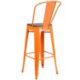 thumbnail image 4 of Kingfisher Lane Tabouret de Bar en Métal 30 Pieds' Orange, 4 of 9