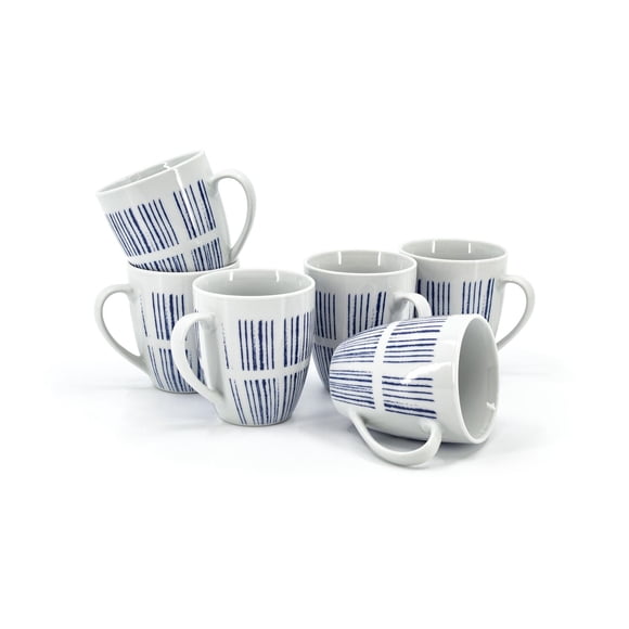Mainstays Ink Spiral Mug - 6 Pack