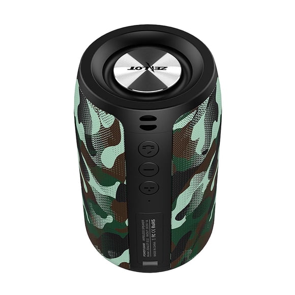 ZEALOT ZEALOT S32 Portable Bluetooth Speaker with Rainproof Camouflage Design, BT5.0, TF Card/USB/AUX Playback, 5W Bass, 6-Hour Playtime, Compact Outdoor Mini Sound System.