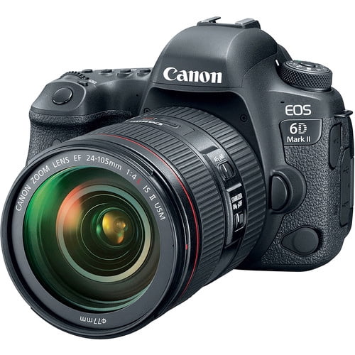 Canon EOS 6D Mark II DSLR Camera with EF 24-105mm Lens, 26.2MP