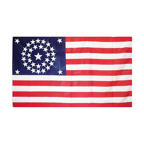 United States 34 Star Flag 3x5 Red White Blue USA Polyester 2 Brass Grommets