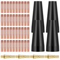 thumbnail image 1 of 48pcs Flux Core Gasless Nozzle Tips Kit Heat Resistant Replacement Gasless Nozzles Durable Brass Welding Contact Tips Kit Gas Diffusers Welder Accessories, 1 of 11