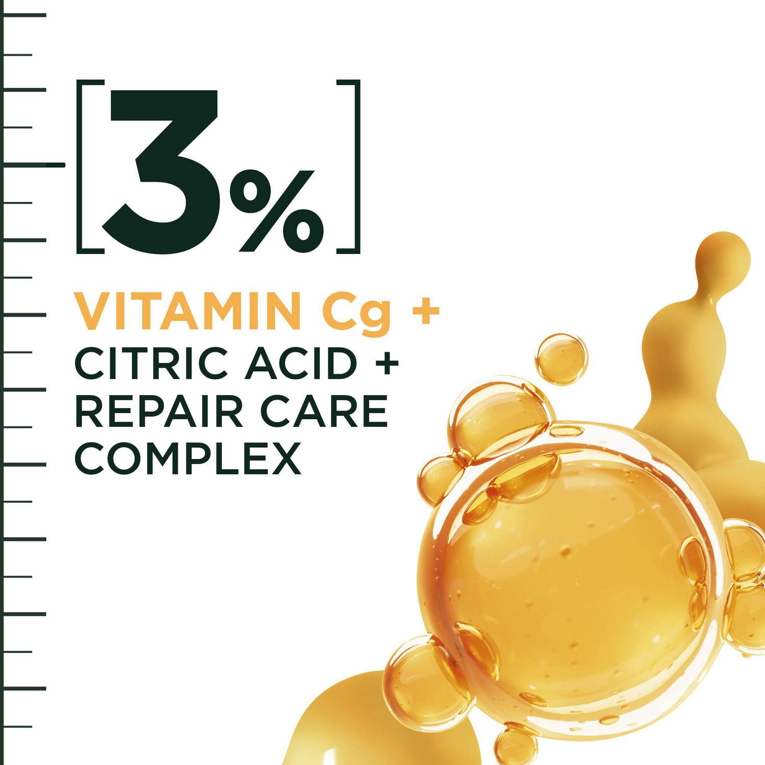 Garnier Fructis Hair Filler + Vitamine C Shampooing Réparateur Fortifiant Sans Sulfates, pour Cheveux Faibles et Abîmés, jusqu'à la Casse & 79 % de Force en Plus