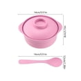 thumbnail image 3 of Vacemry Straw Soup Bowl With Lid And Spoon Microwave Safe, Mini Rice Bowl With Handles ForKidsKitchen Dining Home Daily Use, Durable Plastic Cute Little One Cereal Dish, 3 of 6