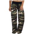 thumbnail image 2 of RKSTN Womens Pants Fashion Comfy Stretch Print Drawstring Wide Leg Lounge Pants Loose Comfortable Pants, 2 of 9
