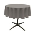 thumbnail image 1 of LA Linen TCpop58R-GrayDrkP12 Polyester Poplin Tablecloth, Dark Gray - 58 in. Round, 1 of 1