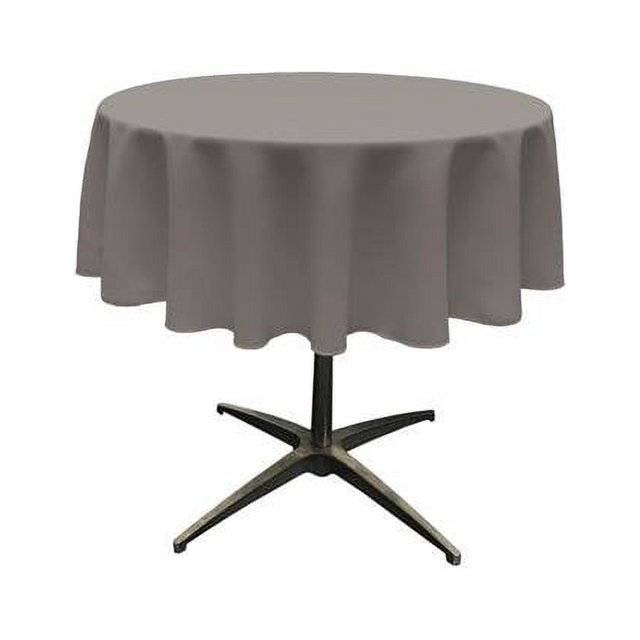 LA Linen TCpop58R-GrayDrkP12 Polyester Poplin Tablecloth, Dark Gray - 58 in. Round
