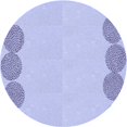 thumbnail image 1 of Ahgly Company Machine Washable Indoor Round Transitional Heavenly Blue Area Rugs, 5' Round, 1 of 7