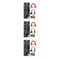 thumbnail image 4 of tredstone 5x USB 3 Riser Board VER009S GOLD PCI-E 1x to 16x Powered 60cm PCIe Extender Black Slot+Red Wire 3Set, 4 of 6