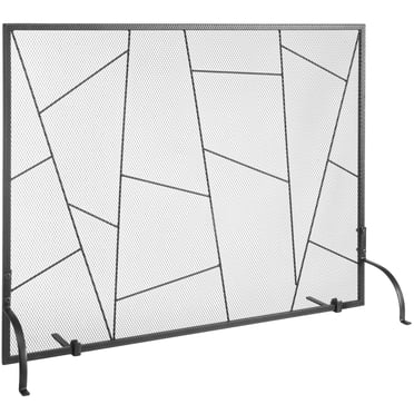 VEVOR Écran de Foyer Panneau Simple, Écran de Foyer en Treillis de Fer Robuste, 35.6 Pouces(L) x28.4 Pouces(H) Couvercle Pare-Étincelles, Installation Simple, Grille Autoportante pour Clôture contre l'Incendie pour Salon Déco Maison Moderne