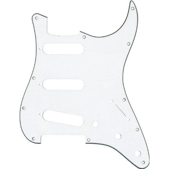 Dimarzio Electric Guitar Pickguard SSS (W/B/W) White - FG2108W