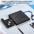 thumbnail image 2 of maskred External DVD Player 5Gbps 2MB Disk Drive Burner CD/VCD Travel Working DVD-RW Writer Drive-free Reader Recorder Desktop, 2 of 8