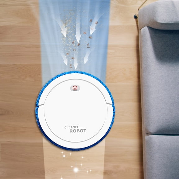 EGNMCR Robot Laveur de Plancher Entièrement Automatique pour Usage Humide et Sec, Recharge USB, Robot Laveur de Plancher pour la Maison, Robot Balayeur