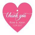 thumbnail image 1 of 100 PCS Personalized Wedding Favor Gift Tags Thank You Custom Made Heart Shape Hang Tags, 1 of 1