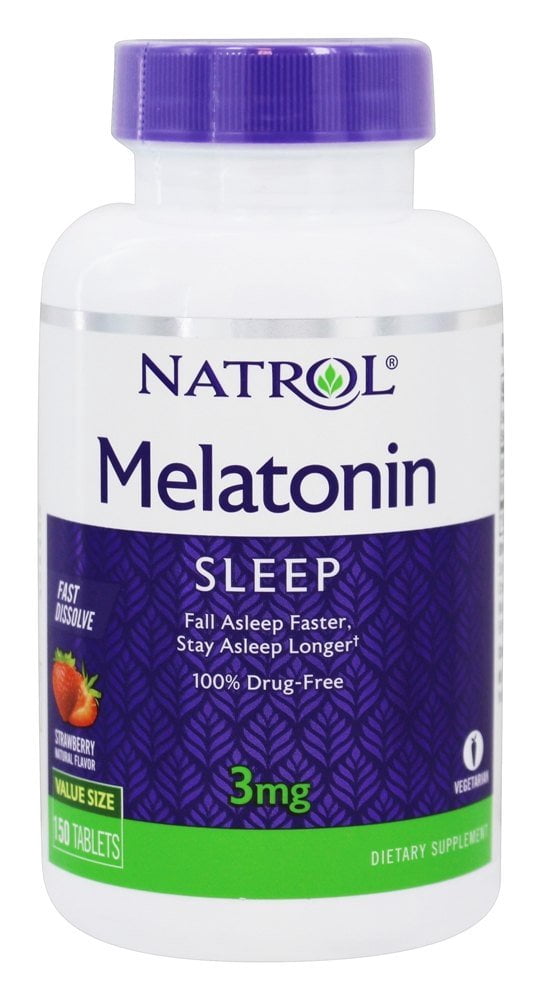 Natrol - Melatonin Sleep Fast Dissolve Strawberry 3 mg. - 150 Tablets