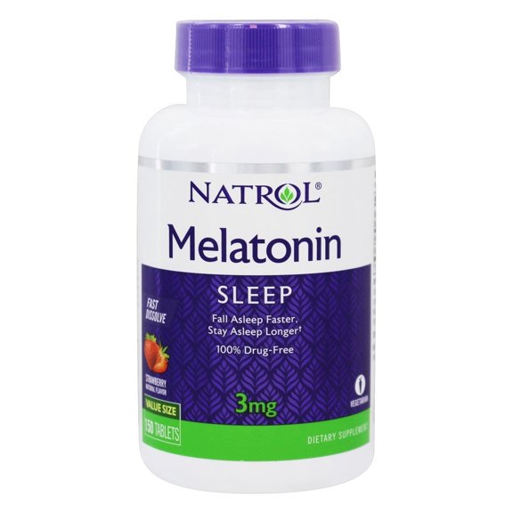 Natrol - Melatonin Sleep Fast Dissolve Strawberry 3 mg. - 150 Tablets