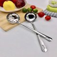 thumbnail image 2 of HEVIRGO Soup Ladle Colander Spoon High Temperature Resistant Long Handle Stainless Steel Hanging Hot Pot Scoop for Kitchen, 2 of 10