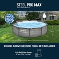thumbnail image 3 of Bestway Steel Pro MAX 10' x 30" Metal Frame Above Ground Pool Set w/ Filter Pump, 3 of 12