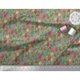 thumbnail image 3 of Soimoi Poly Georgette Fabric Coral,Starfish & Turtle Ocean Decor Fabric Printed Yard 52 Inch Wide, 3 of 3