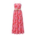 thumbnail image 1 of Kmbangi Summer Flower Print Sleeveless Dress with Detachable Shoulder Strap, 1 of 10